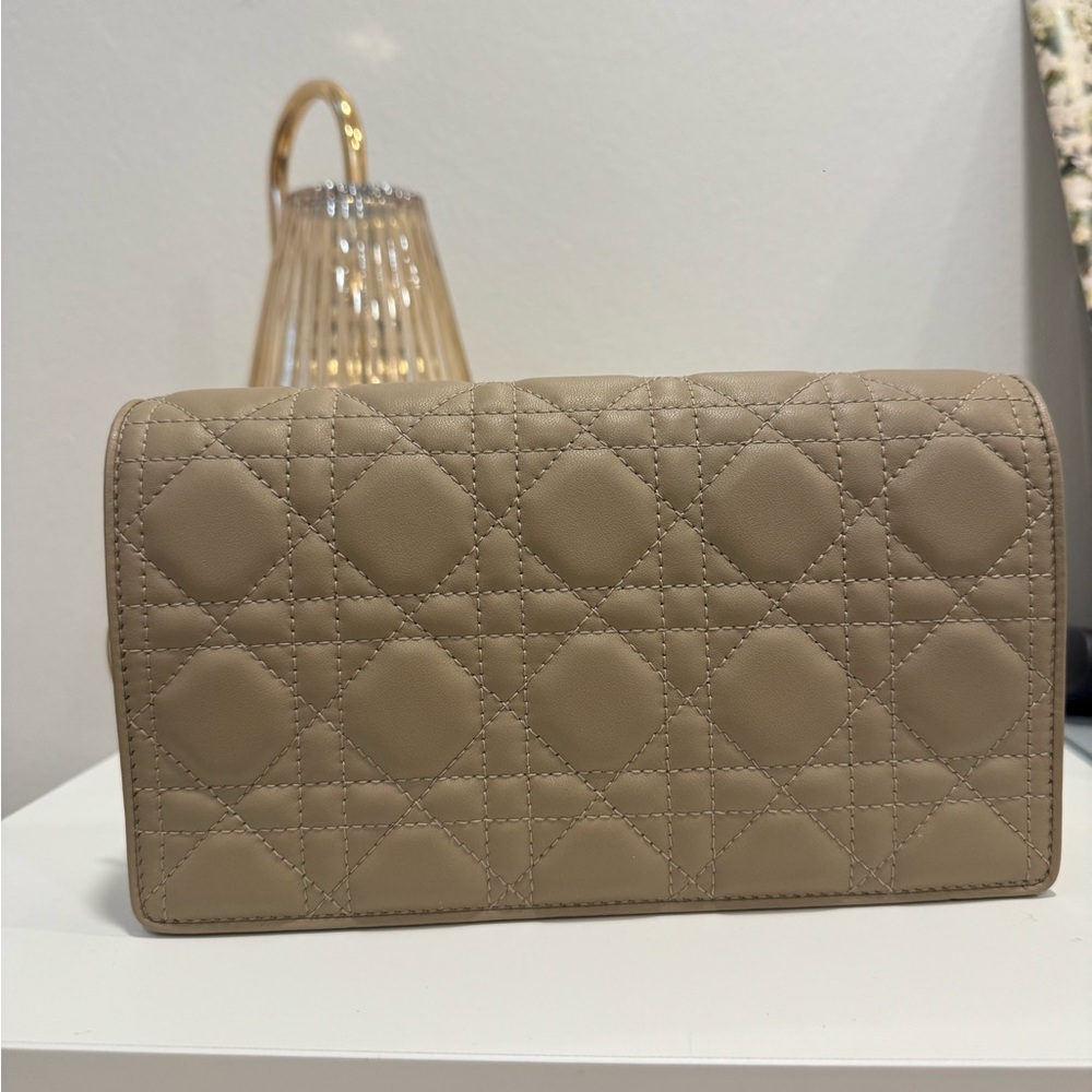 Lady Dior Pouch in Hazelnut Cannage Lambskin